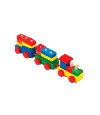 Kids Wooden Train Set