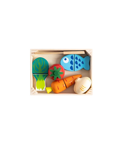 Wooden Fruit Cutting Play Set