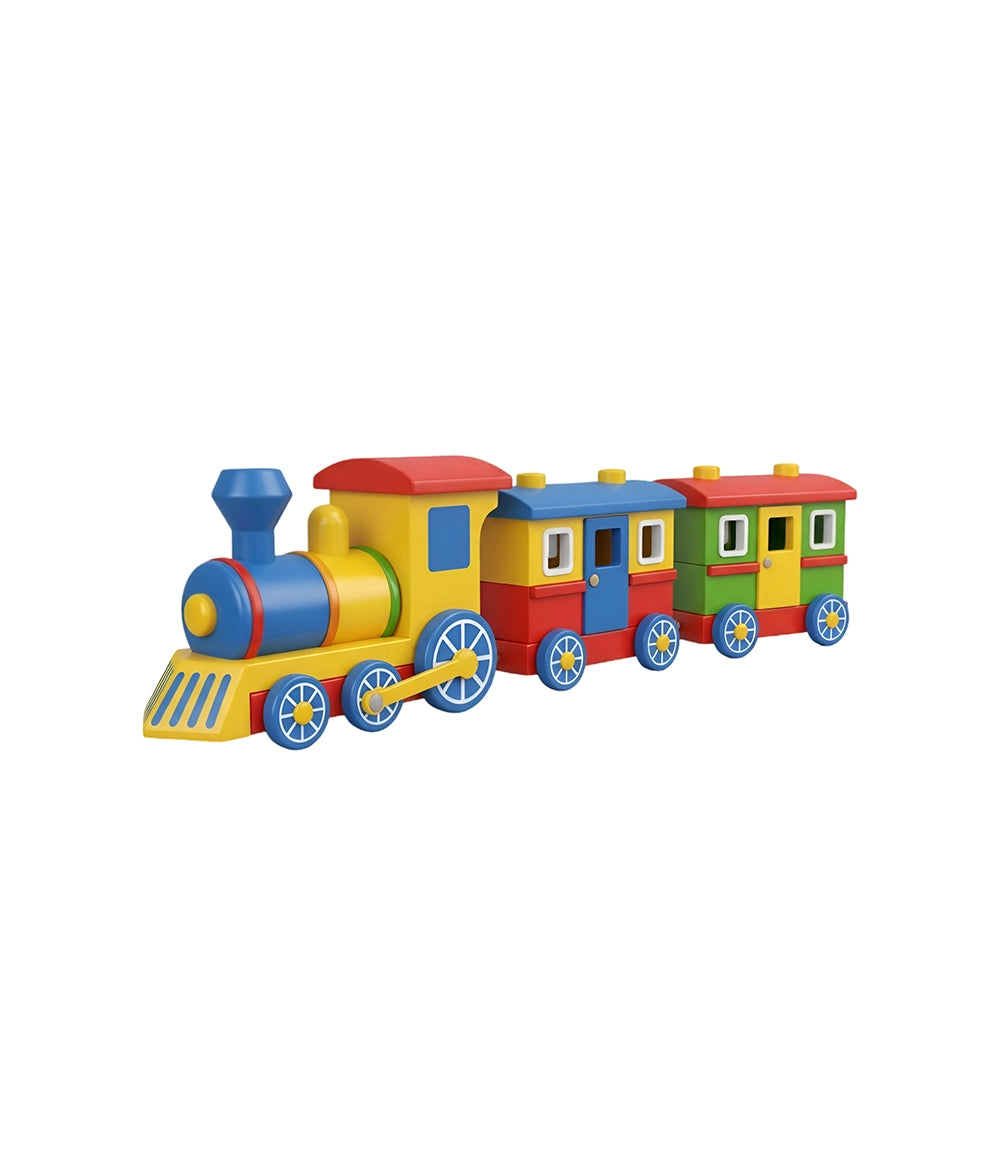 Kids Wooden Train Set
