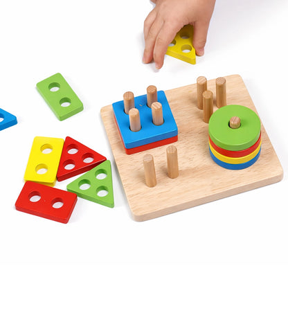 Wooden Shape Sorting Board